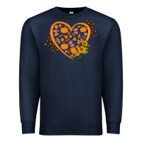 Navy Western Autumn Heart Premium Sweatshirt - FaDigitalArtStudio