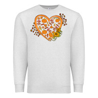 Oatmeal Heather Western Autumn Heart Premium Sweatshirt - FaDigitalArtStudio