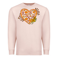 Pale Pink Western Autumn Heart Premium Sweatshirt - FaDigitalArtStudio