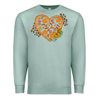 Seafoam Western Autumn Heart Premium Sweatshirt - FaDigitalArtStudio