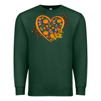 Sports Green Western Autumn Heart Premium Sweatshirt - FaDigitalArtStudio