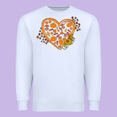 Western Autumn Heart Premium Sweatshirt Designed By Fadigitalartstudio