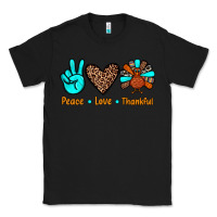 Black peace love thankful Classic Tee - JahusDesignShop