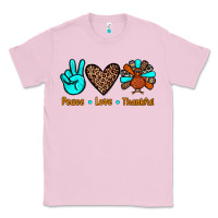 Bubblegum Pink peace love thankful Classic Tee - JahusDesignShop