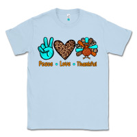Dusty Blue peace love thankful Classic Tee - JahusDesignShop