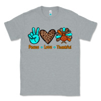 Heather Grey peace love thankful Classic Tee - JahusDesignShop