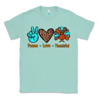 Seafoam peace love thankful Classic Tee - JahusDesignShop
