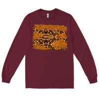 Burgundy leopard glitter background Long Sleeve Tee - RanaPortraitStore