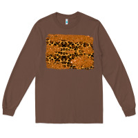 Chestnut leopard glitter background Long Sleeve Tee - RanaPortraitStore