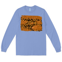 Colony Blue leopard glitter background Long Sleeve Tee - RanaPortraitStore