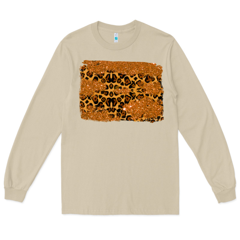 Leopard Glitter Background Long Sleeve Tee by RanaPortraitStore | Teevron