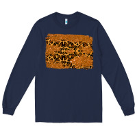 Navy leopard glitter background Long Sleeve Tee - RanaPortraitStore