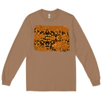 Toasted Coconut leopard glitter background Long Sleeve Tee - RanaPortraitStore
