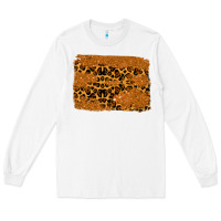 White leopard glitter background Long Sleeve Tee - RanaPortraitStore