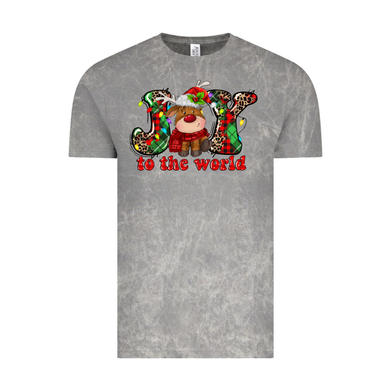 Joy To The World Christmas Deer Vintage Tee by MaliasSmallBusiness | Teevron