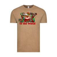 Vintage Coffee joy to the world christmas deer Vintage Tee - MaliasSmallBusiness