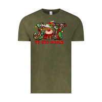 Vintage Olive joy to the world christmas deer Vintage Tee - MaliasSmallBusiness