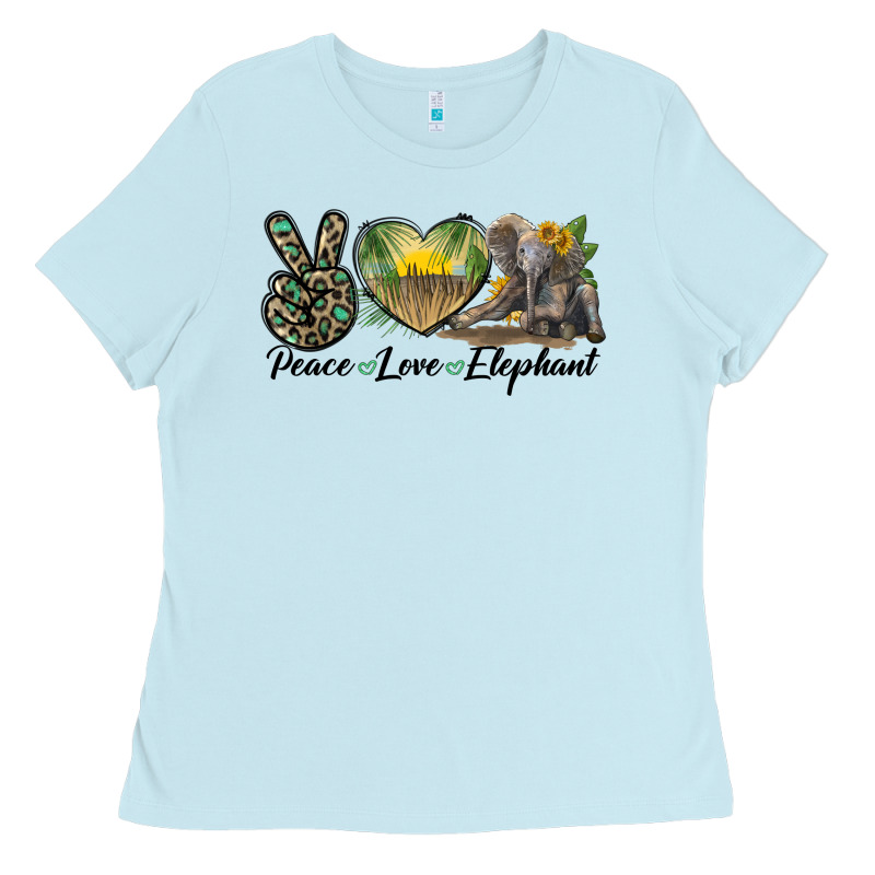Peace Love Elephant Ladies Tee by LillyAllenDesigns | Teevron