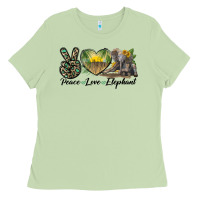 Matcha Peace Love Elephant Ladies Tee - LillyAllenDesigns