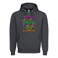 Smoke witches monsters goblins and screams its almost halloween Zipper Hoodie - CowGirlArtShop