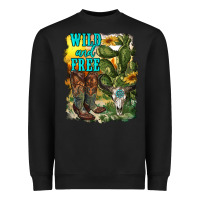 Black wild and free cowgirl boots Heavyweight Sweatshirt - RanaPortraitStore
