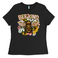 Black bee kind Ladies Tee - NancyCooperArtShop