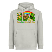 Moon Dust Peace love St. Patrick's Day Heavyweight Hoodie - OliviaCreatesArt