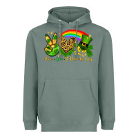 Sage Peace love St. Patrick's Day Heavyweight Hoodie - OliviaCreatesArt