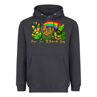 Smoke Peace love St. Patrick's Day Heavyweight Hoodie - OliviaCreatesArt