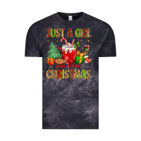 Cloud Black just a girl who loves christmas Vintage Tee - MaliasSmallBusiness