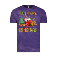 Cloud Purple just a girl who loves christmas Vintage Tee - MaliasSmallBusiness