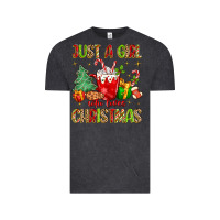 Vintage Black just a girl who loves christmas Vintage Tee - MaliasSmallBusiness
