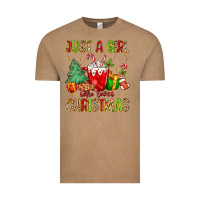 Vintage Coffee just a girl who loves christmas Vintage Tee - MaliasSmallBusiness