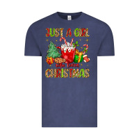 Vintage Denim just a girl who loves christmas Vintage Tee - MaliasSmallBusiness