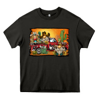 Asphalt western truck cowboy gnome background Heavy Core Tee - BarkalooDesign