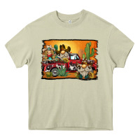 Western Truck Cowboy Gnome Background Heavy Core Tee | Teevron