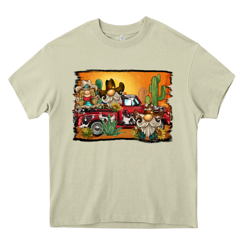 Western Truck Cowboy Gnome Background Heavy Core Tee by BarkalooDesign | Teevron