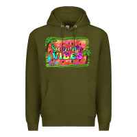 Army Green summer vibes watermelon Premium Hoodie - JahusDesignShop
