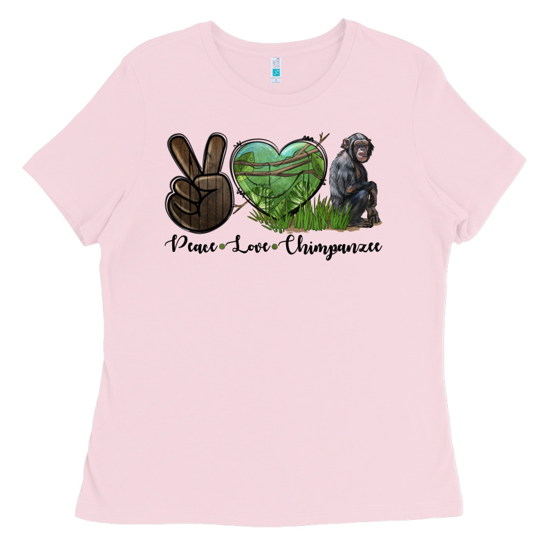 Peace Love Chimpanzee Ladies Tee by LillyAllenDesigns | Teevron