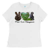 White Peace Love Chimpanzee Ladies Tee - LillyAllenDesigns