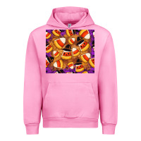 Fuchsia Pink Candy Pattern Urban Hoodie - CowhideDigitalArt