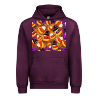 Mauve Wine Candy Pattern Urban Hoodie - CowhideDigitalArt