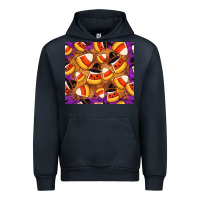 Navy Candy Pattern Urban Hoodie - CowhideDigitalArt