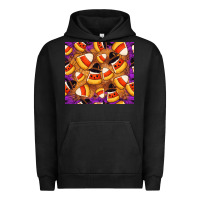 Pigment Black Candy Pattern Urban Hoodie - CowhideDigitalArt