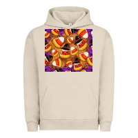 Pigment French Oak Candy Pattern Urban Hoodie - CowhideDigitalArt