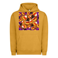 Pigment Peanut Butter Candy Pattern Urban Hoodie - CowhideDigitalArt