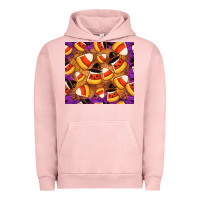 Pigment Salmon Candy Pattern Urban Hoodie - CowhideDigitalArt