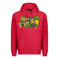 Cardinal St. Patrick's Day coffee cups Premium Hoodie - HowdyJamesFarm