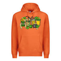 Carrot St. Patrick's Day coffee cups Premium Hoodie - HowdyJamesFarm