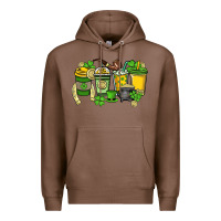 Chestnut St. Patrick's Day coffee cups Premium Hoodie - HowdyJamesFarm